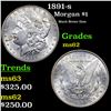 Image 1 : 1891-s Morgan Dollar $1 Grades Select Unc