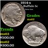 Image 1 : 1914-s Buffalo Nickel 5c Grades Select Unc