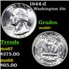 Image 1 : 1944-d Washington Quarter 25c Grades GEM++ Unc