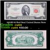 Image 1 : 1953B $2 Red Seal United States Note Grades Choice CU