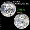 Image 1 : 1943-p Washington Quarter 25c Grades Choice Unc