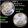 Image 1 : 1881-s Morgan Dollar 1 Grades GEM+ Unc