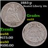 Image 1 : 1883-p Seated Liberty Dime 10c Grades Select AU
