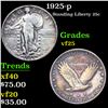 Image 1 : 1925-p Standing Liberty Quarter 25c Grades vf+