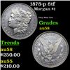 Image 1 : 1878-p 8tf Morgan Dollar $1 Grades Choice AU/BU Slider