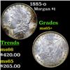 Image 1 : 1885-o Morgan Dollar $1 Grades GEM+ Unc