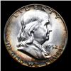 Image 2 : 1952-p Franklin Half Dollar 50c Grades Choice Unc