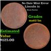 Image 1 : No Date Lincoln Cent Mint Error 1c Grades Select Unc BN