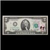 Image 2 : 1976 $2 Federal Reserve Note 1st Day of Issue, with Stamp Grades Gem CU