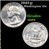 Image 1 : 1943-p Washington Quarter 25c Grades Choice Unc