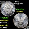 Image 1 : 1884-o Morgan Dollar $1 Grades Choice Unc PL