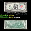 Image 1 : 1976 $2 Federal Reserve Note 1st Day of Issue, with Stamp (Philadelphia, PA) Grades Choice AU/BU Sli