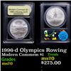 Image 1 : 1996-d Olympics Rowing Modern Commem Dollar $1 Graded ms70, Perfection BY USCG