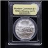 Image 2 : 1996-d Olympics Rowing Modern Commem Dollar $1 Graded ms70, Perfection BY USCG
