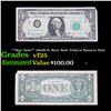 Image 1 : **Star Note** 1963B $1 'Barr Note' Federal Reserve Note Grades vf+