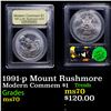 Image 1 : 1991-p Mount Rushmore Modern Commem Dollar $1 Graded ms70, Perfection BY USCG