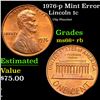 Image 1 : 1976-p Lincoln Cent Mint Error 1c Grades GEM++ RB