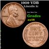 Image 1 : 1909 VDB Lincoln Cent 1c Grades Choice AU/BU Slider
