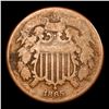 Image 2 : 1865 Fancy 5 Two Cent Piece 2c Grades f+