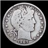 Image 2 : 1907-d Barber Half Dollars 50c Grades vg+