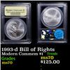 Image 1 : 1993-d Bill of Rights Modern Commem Dollar $1 Graded ms70, Perfection BY USCG