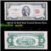 1953A $2 Red Seal United States Note Grades Choice AU