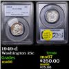 Image 1 : PCGS 1949-d Washington Quarter 25c Graded ms66 By PCGS