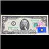 Image 2 : 1976 $2 Federal Reserve Note 1st Day of Issue, with Stamp (New York, NY) Grades Choice AU/BU Slider