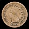 Image 2 : 1863 Indian Cent 1c Grades f+