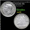 1950 Canada 10 Cents 10c KM-43 Grades Choice AU/BU Slider