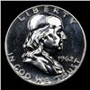 Image 2 : Proof 1962 Franklin Half Dollar 50c Grades GEM Proof