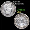 Image 1 : 1914-d Barber Dime 10c Grades vf++