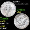 1929-s Standing Liberty Quarter 25c Grades xf+
