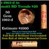 Image 1 : Shotgun Lincoln 1c roll, 1962-d 50 pcs Standard Paper Good Mfg. Co. Wrapper.
