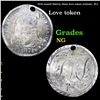 1874 seated liberty dime love token initials, .R.L Grades NG