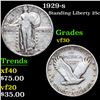 Image 1 : 1929-s Standing Liberty Quarter 25c Grades vf++