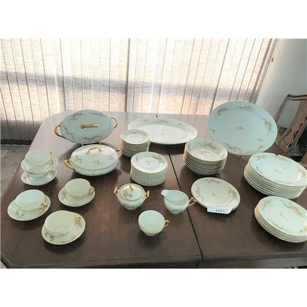 Limoges China from France including Serving Dishes, Plates, Cups/Saucers/Sugar Bowl/Creamer & Platte