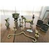 Image 1 : Brass – Horse, Coat Hanger, Candle Holders, Vase & Horse Book Ends