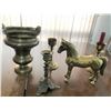 Image 2 : Brass – Horse, Coat Hanger, Candle Holders, Vase & Horse Book Ends