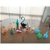 Image 1 : Lovely Hand Blown Glass Swans in Black, Green Gold, Red, Blue & Black, Green Seal, Clear Glass Puppy