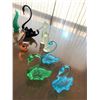 Image 3 : Lovely Hand Blown Glass Swans in Black, Green Gold, Red, Blue & Black, Green Seal, Clear Glass Puppy