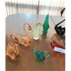 Image 4 : Lovely Hand Blown Glass Swans in Black, Green Gold, Red, Blue & Black, Green Seal, Clear Glass Puppy