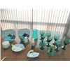 Image 1 : White Swan Ornament, Teal Colour Glasses and Candle Holder, Aqua Vase, Na-Kiska Decorative Vases, Sa