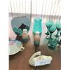 Image 3 : White Swan Ornament, Teal Colour Glasses and Candle Holder, Aqua Vase, Na-Kiska Decorative Vases, Sa