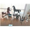 Image 1 : Selection of Decorative Horse Decor – Ceramic/Wood/Metal, Cowboy Gravy Boat, Embosses Horse Champagn