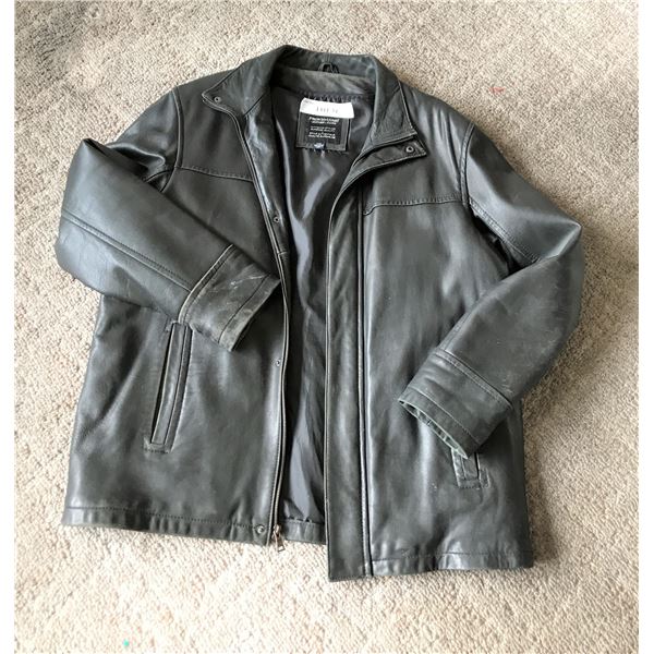 Men's Black Leather Jacket from Pronto-Uomo