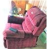 Image 2 : Burgundy Remote Controlled Lazy Boy Reclining Chair