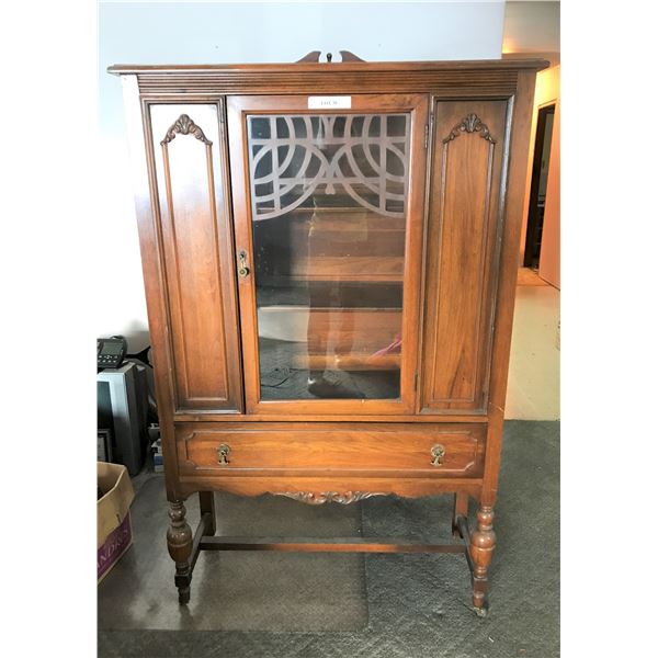 Vintage Cabinet w Front Glass Door and Drawer