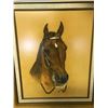 Image 3 : Large Metal Horse Wall Decor, and Two Framed Horse Paintings