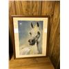 Image 5 : Large Metal Horse Wall Decor, and Two Framed Horse Paintings